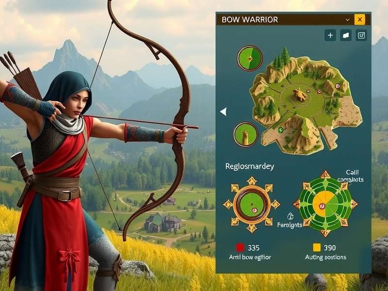 Bow Warrior Pro gameplay screenshot showing archery combat